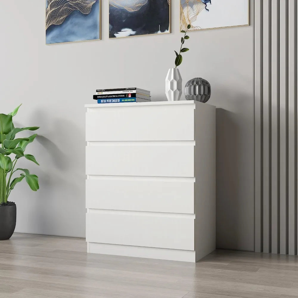 Bedroom Cabinet 4-Drawers Dresser Chest of Drawers Bedside Storage Organizer
