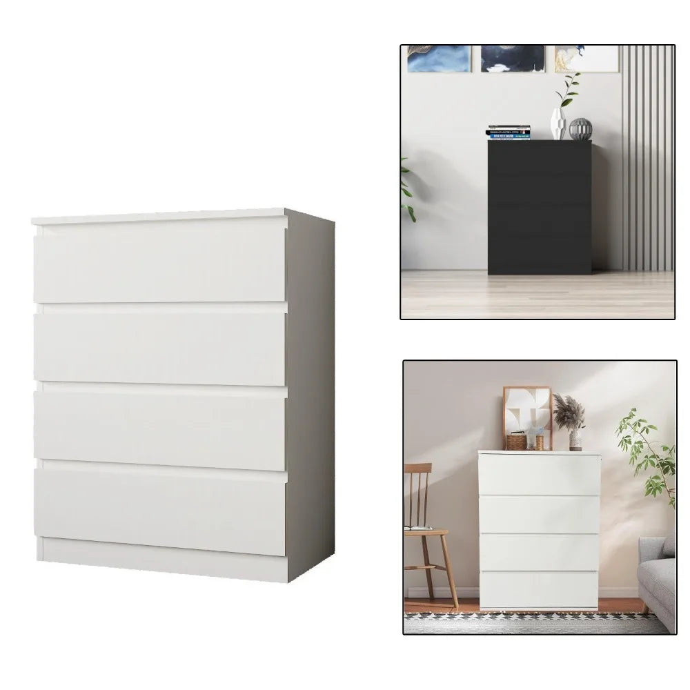 Bedroom Cabinet 4-Drawers Dresser Chest of Drawers Bedside Storage Organizer